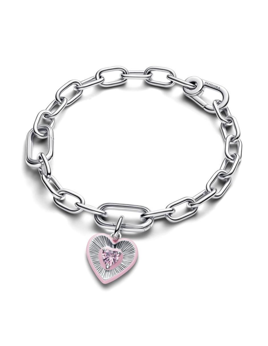 Charm de corazón Pandora ME de plata P 925 cristal
