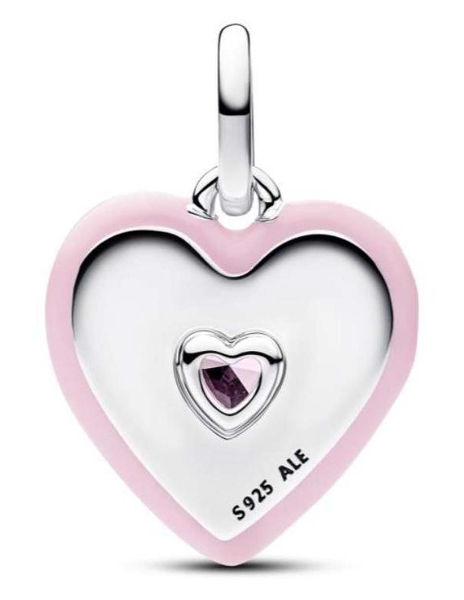 Charm de corazón ME de plata P 925 cristal