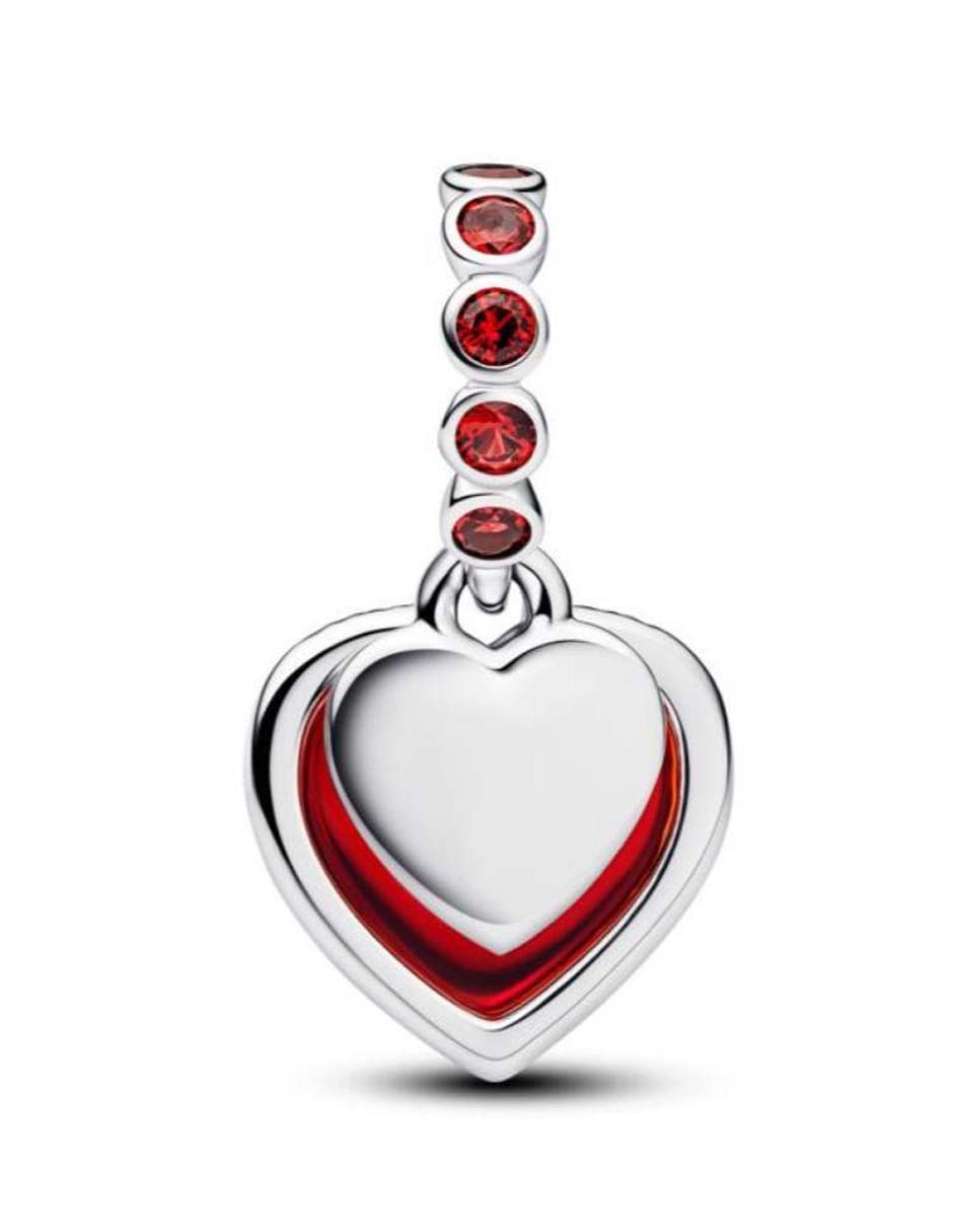 Charm de corazón Moments de plata P 925 cristal Charm de corazón Moments de plata P 925 cristal