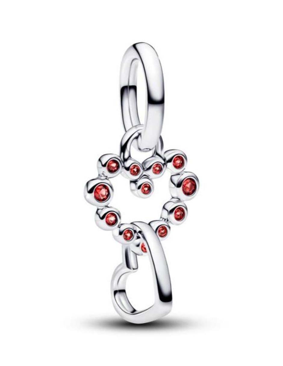 Charm de corazón Pandora Moments de plata P 925 cristal