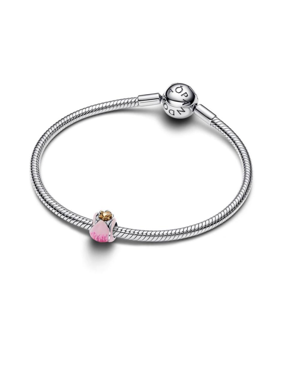 Charm de tulipán Pandora Moments de plata P 925 cristal