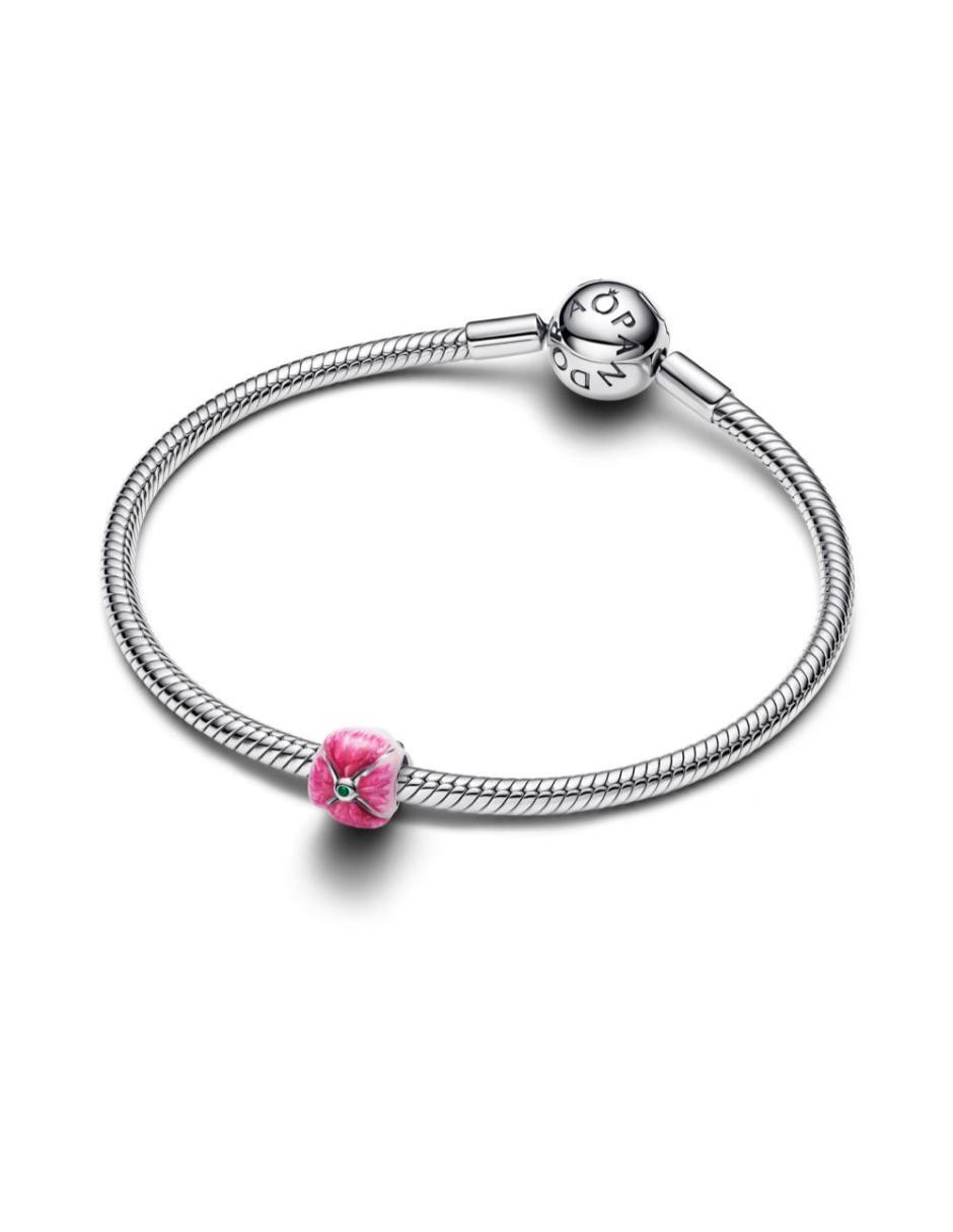 Charm de tulipán Pandora Moments de plata P 925 cristal