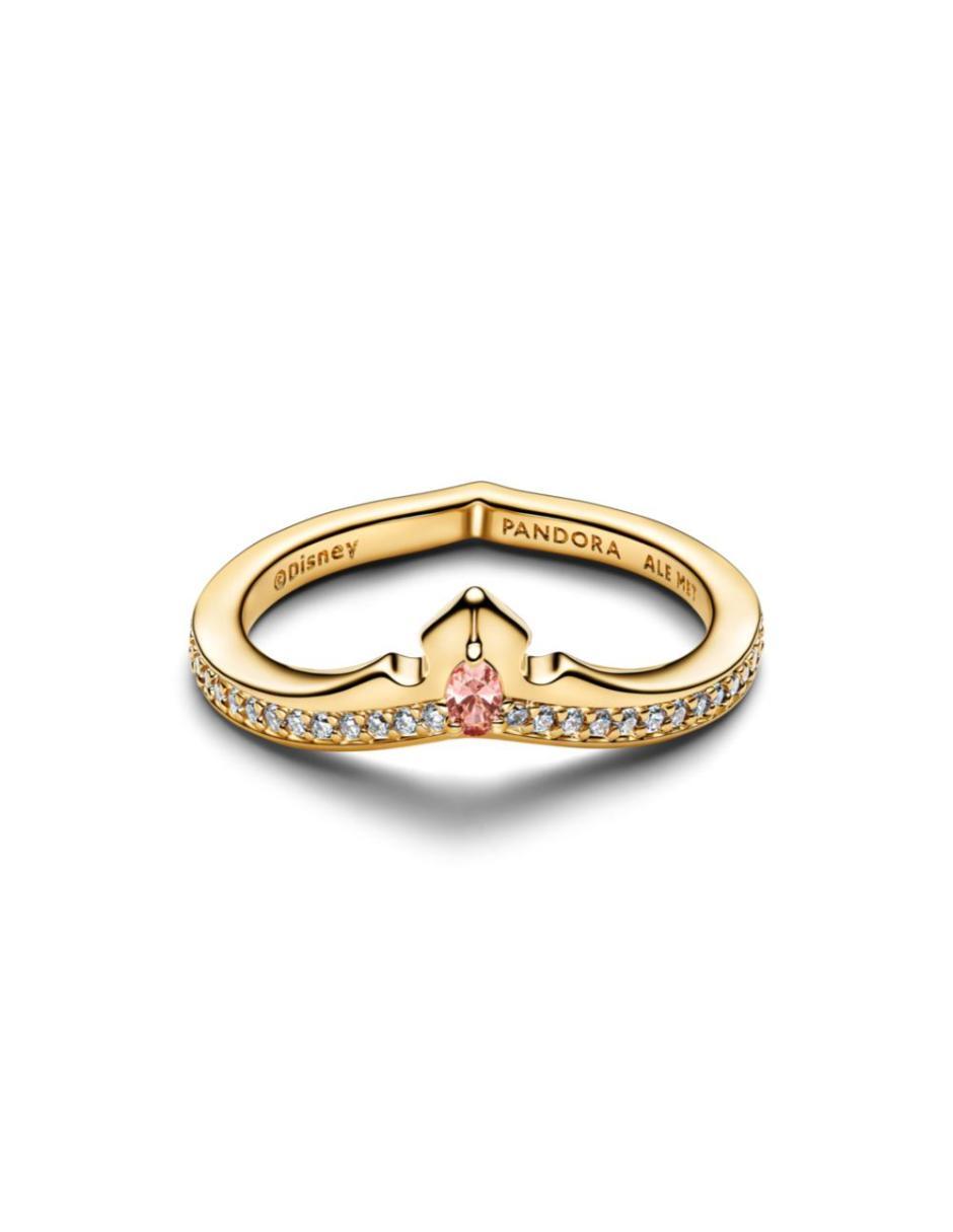 Anillo Aurora de plata P 925 zirconia cúbica con acabado baño de oro 3