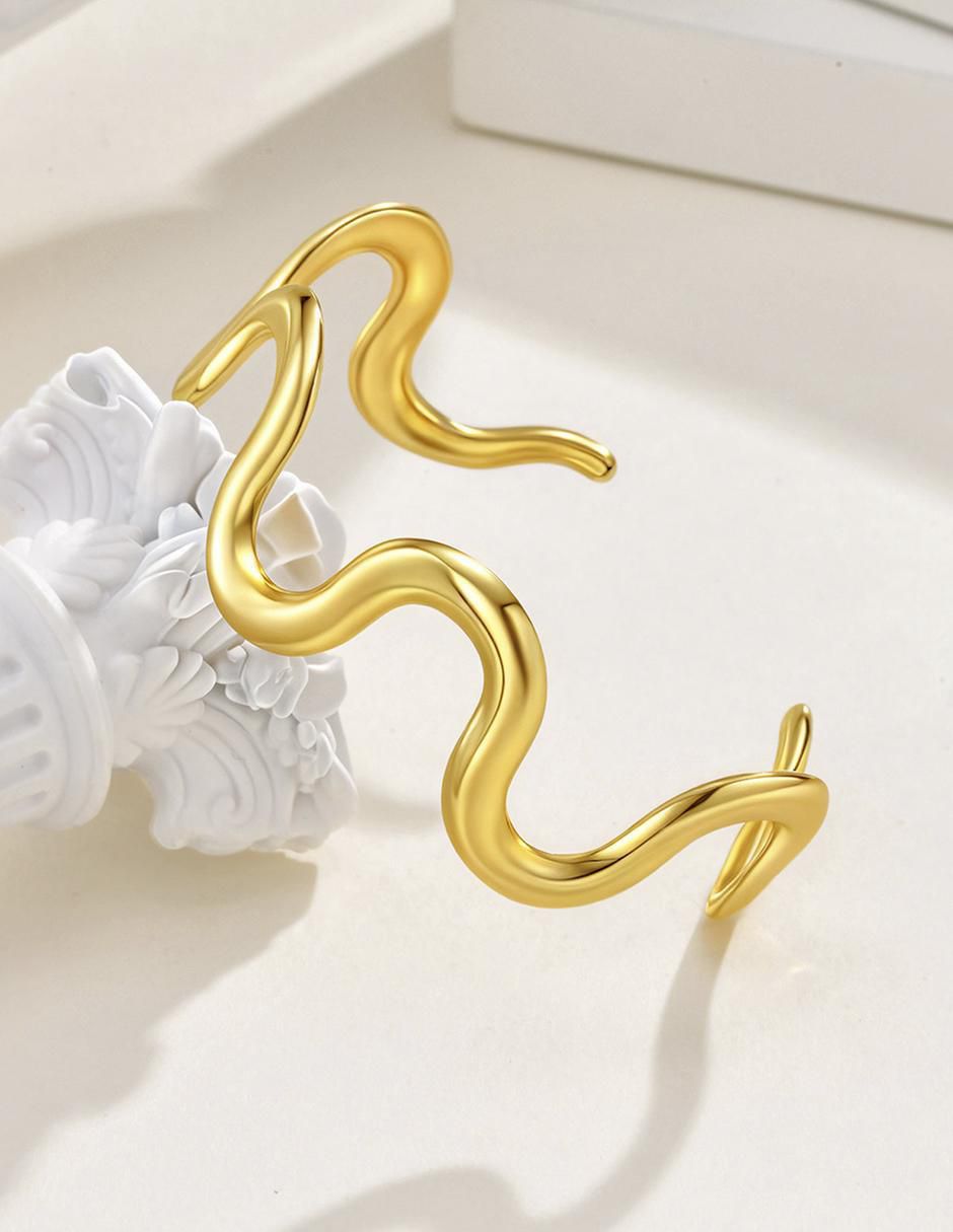 Brazalete de oro laminado con 8 K acabado brillante 3