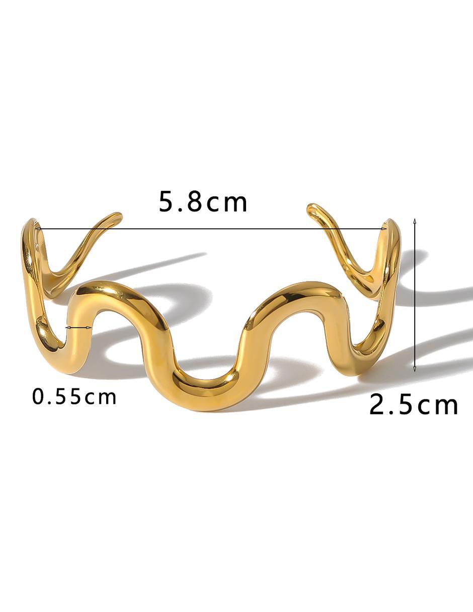 Brazalete de oro laminado con 8 K acabado brillante 6