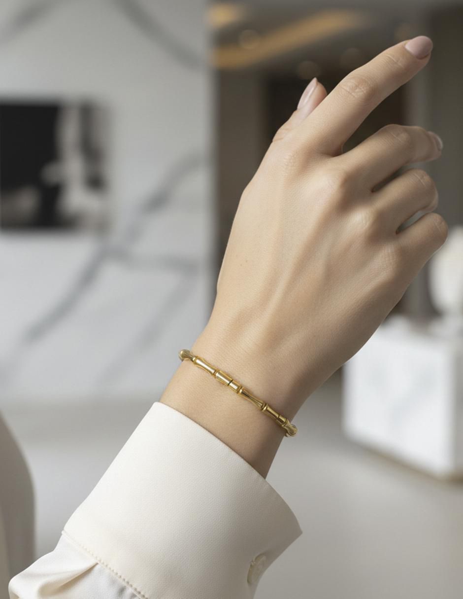 Brazalete de oro laminado con 8 K acabado brillante 5