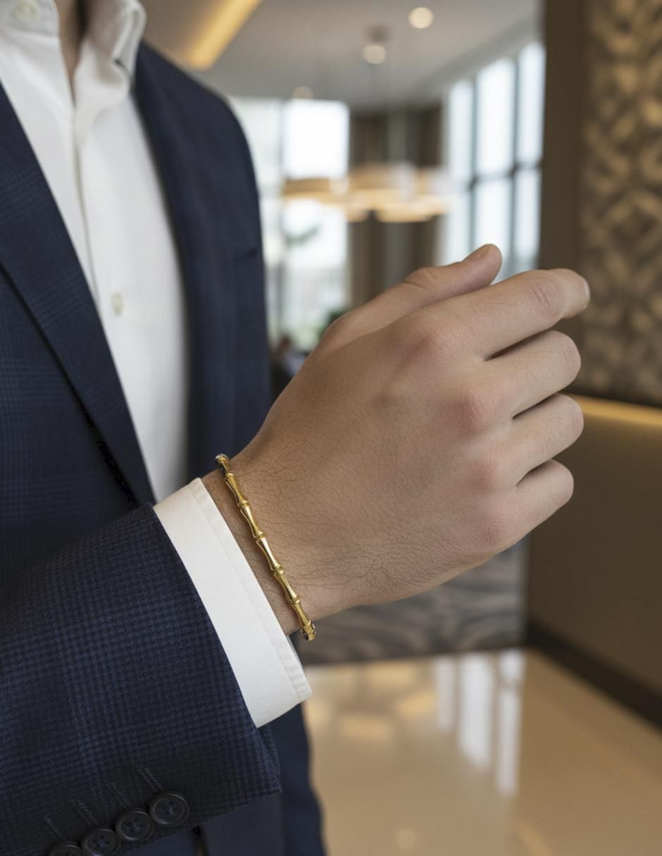 Brazalete de oro laminado con 8 K acabado brillante 6