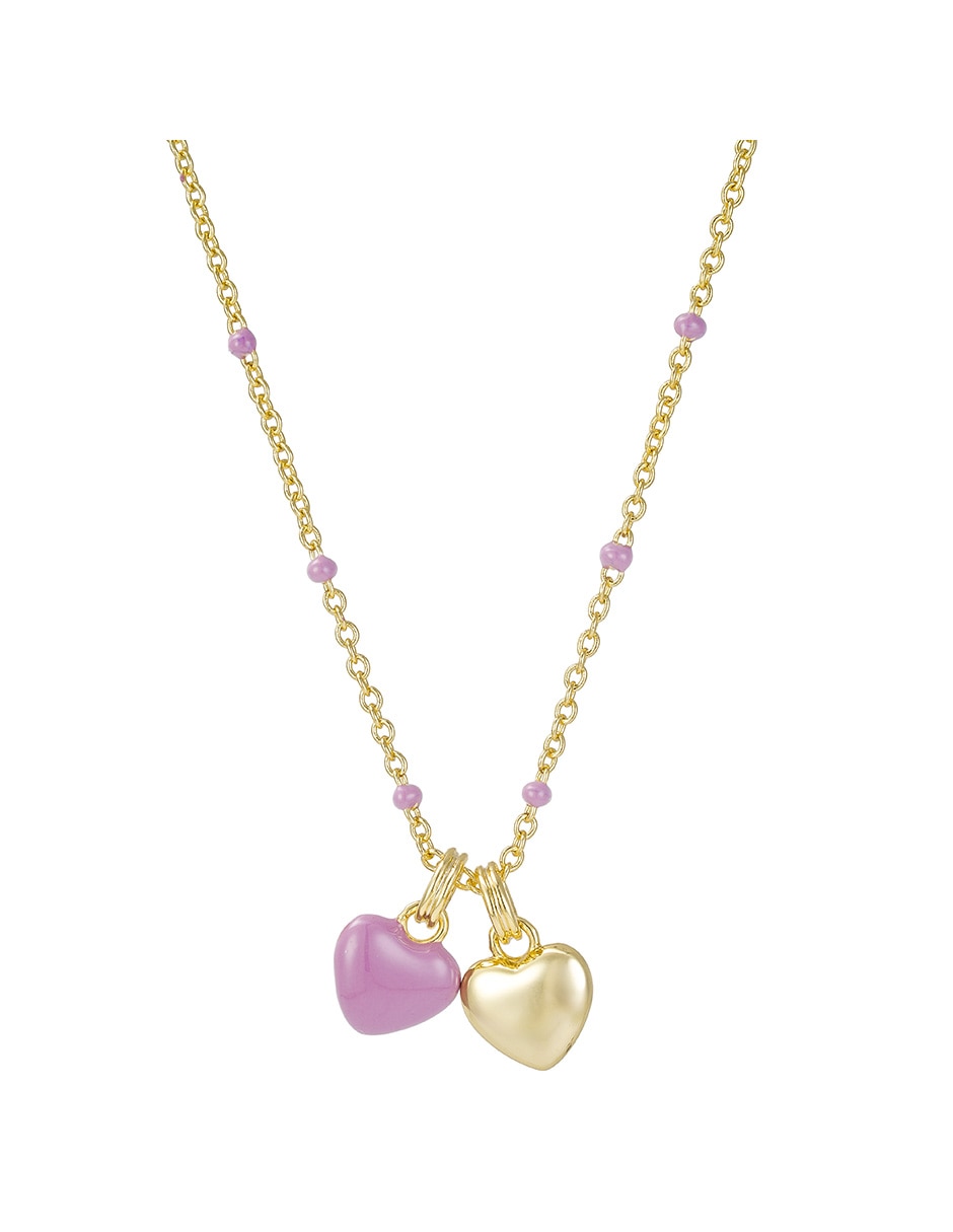 Collar de corazón golden baño de oro 14k