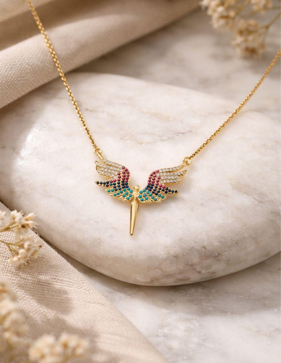 Collar con dije de ángel Alada 3