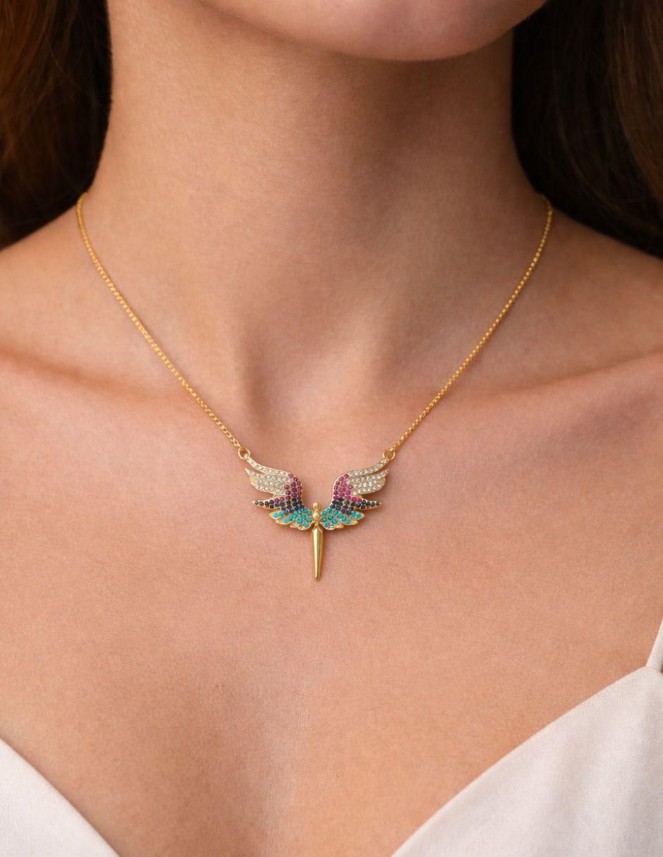 Collar con dije de ángel Alada 4