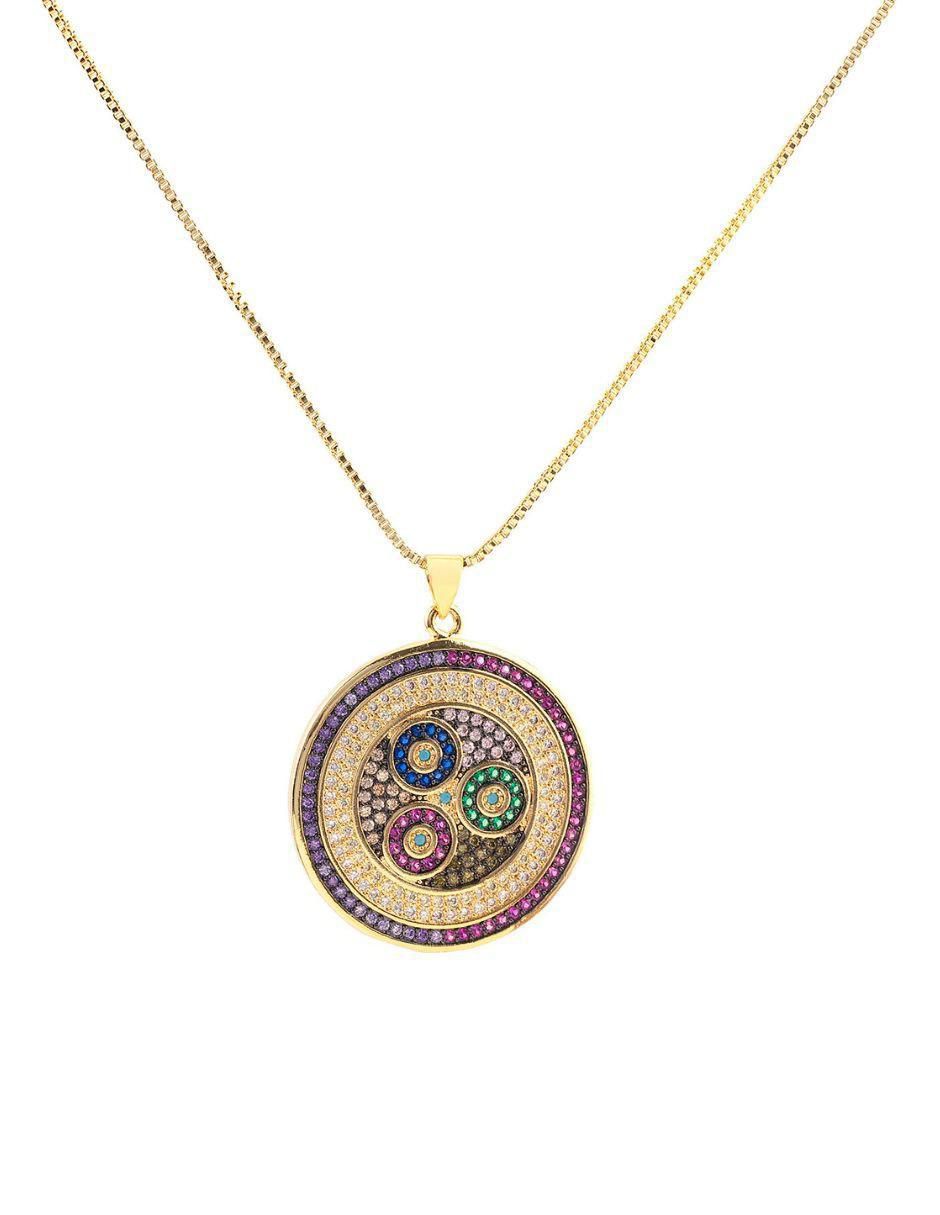 Collar con dije circular Orbis