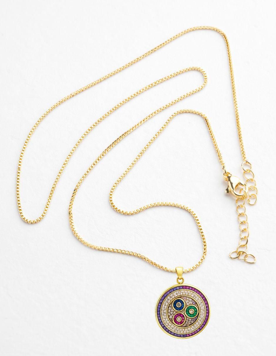 Collar con dije circular Orbis 7
