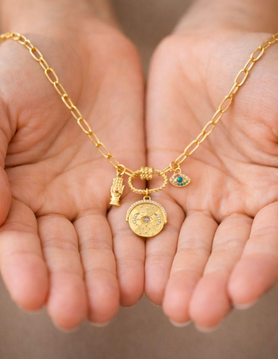 Collar con dije circular Auralis 3