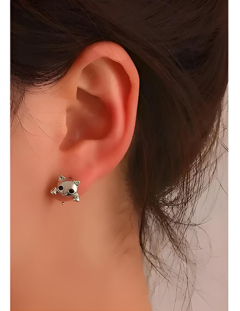 Aretes de gato de plata P 925 5