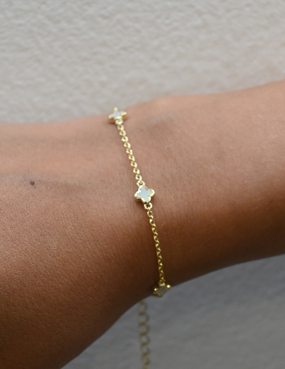 Pulsera Carmela Mía "de" aleación de metal "con" sin gema 14 k Golden acabado baño de oro