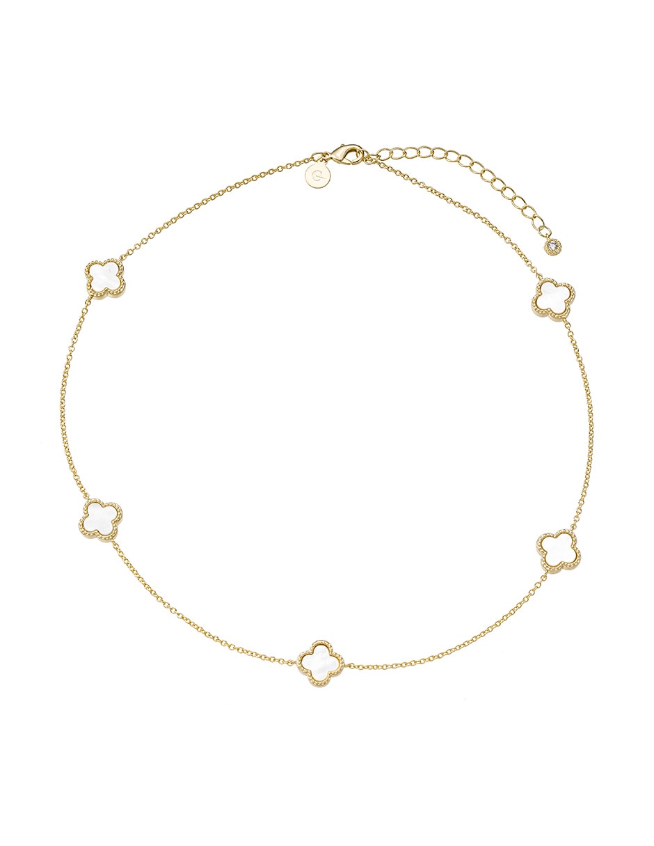 Collar de flor Golden de 14 k 1
