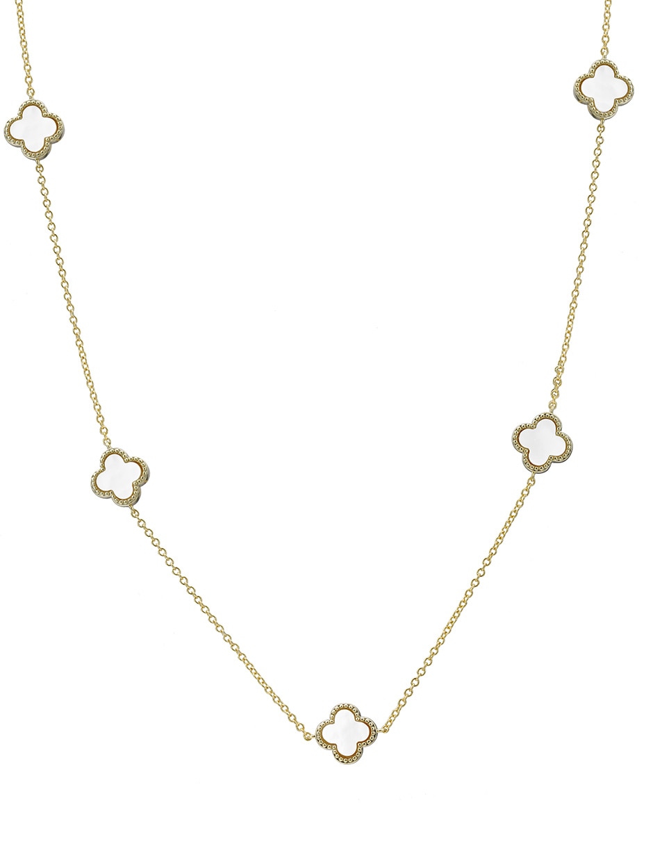Collar de flor Golden de 14 k