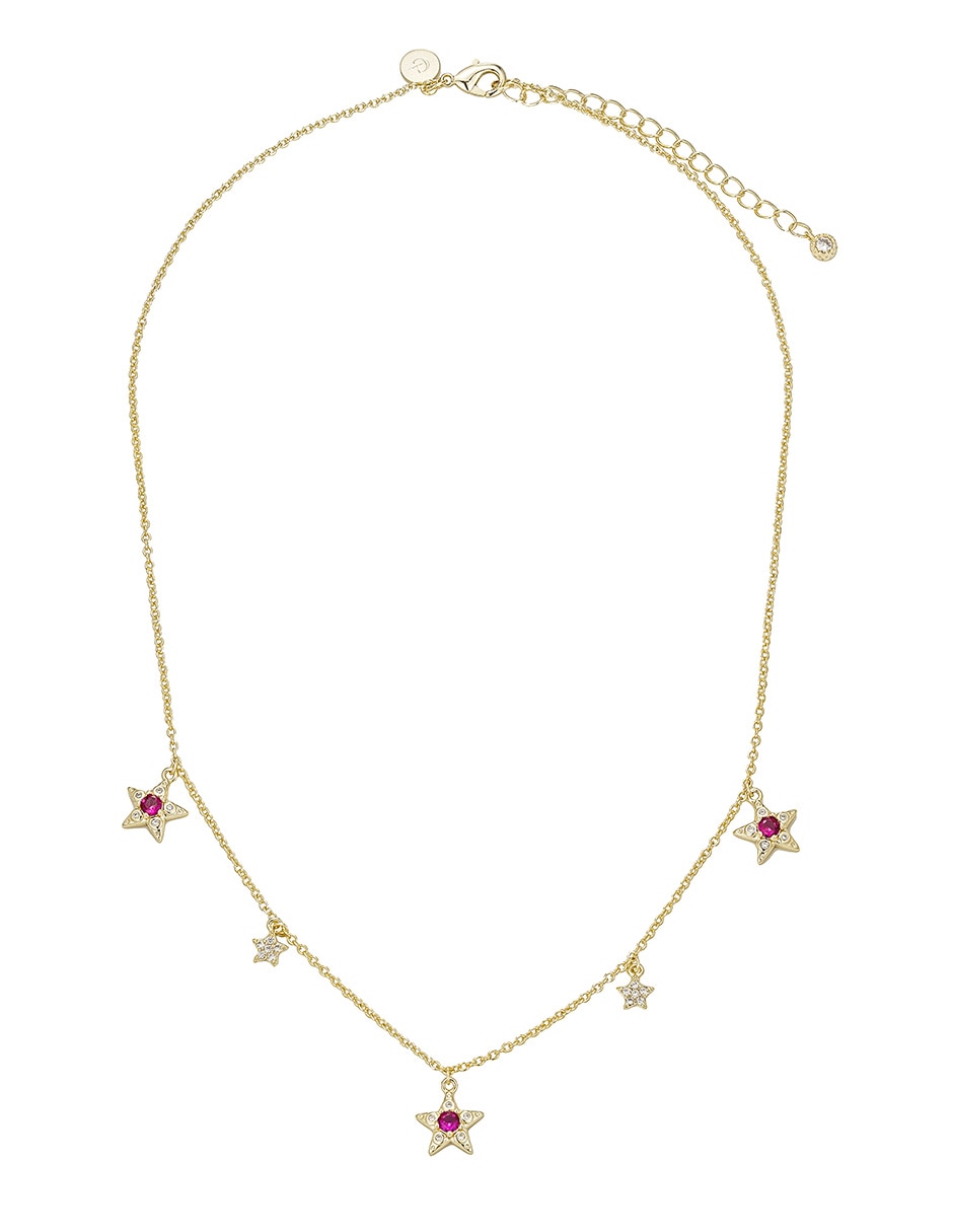 Collar de estrella Golden Circonias de 14 k 1
