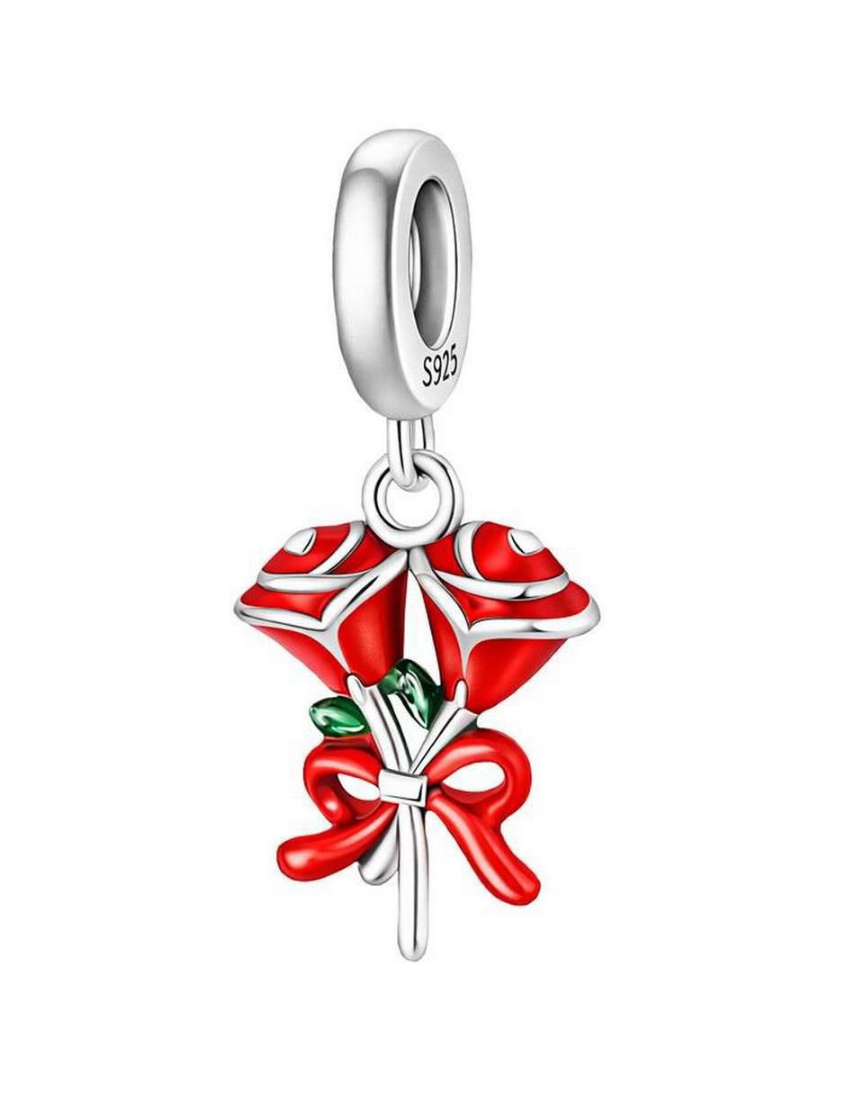Charm san valentín rosas de plata p 925 1