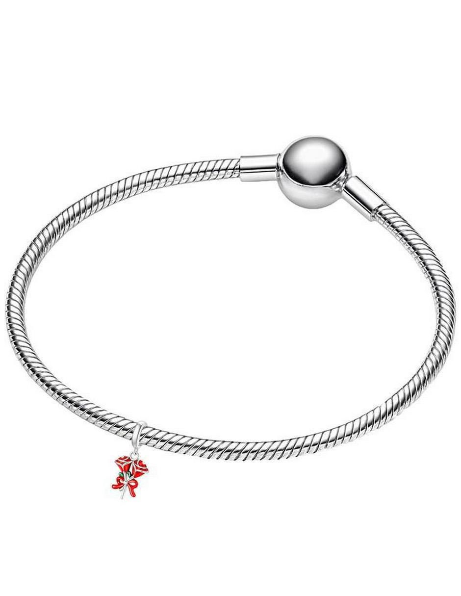 Charm san valentín rosas de plata p 925 4