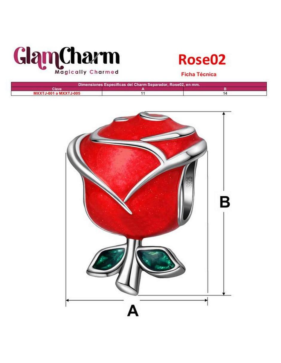 Charm glamcharm san valentín de plata p 925