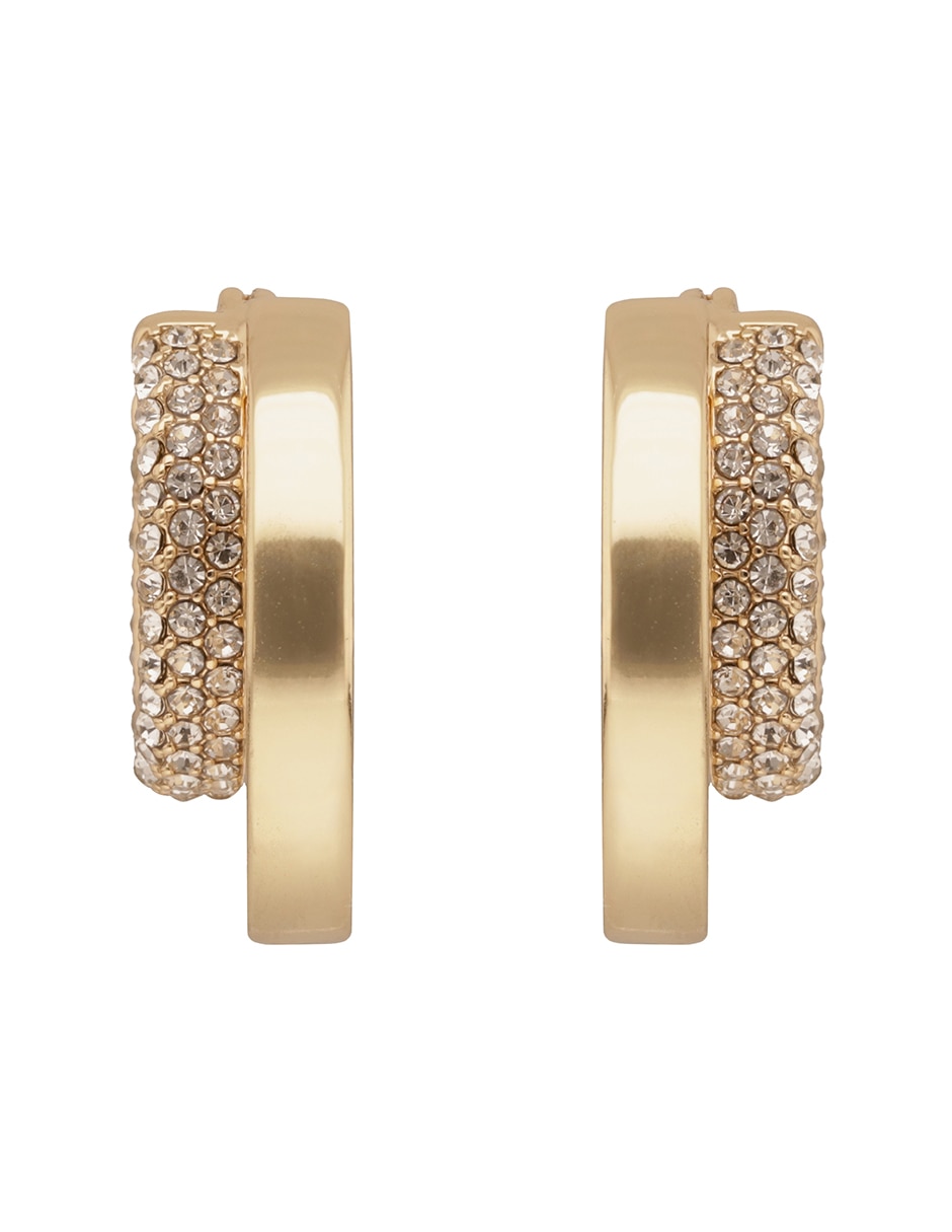 Arracadas dkny lillie con acabado pavé