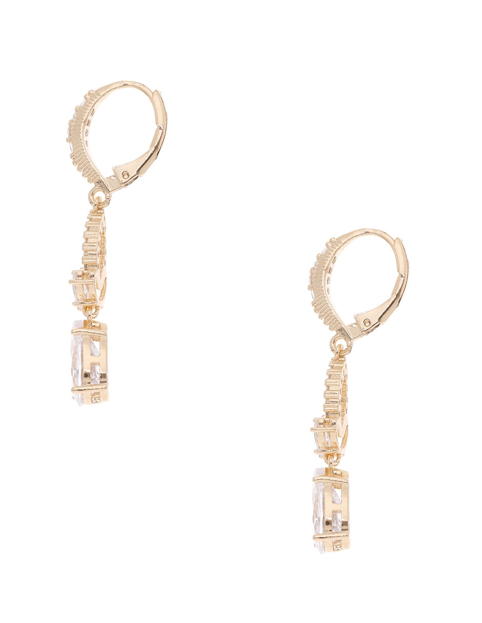 Aretes largos de hoja crystalized garden givenchy con acabado brillante cristal 3