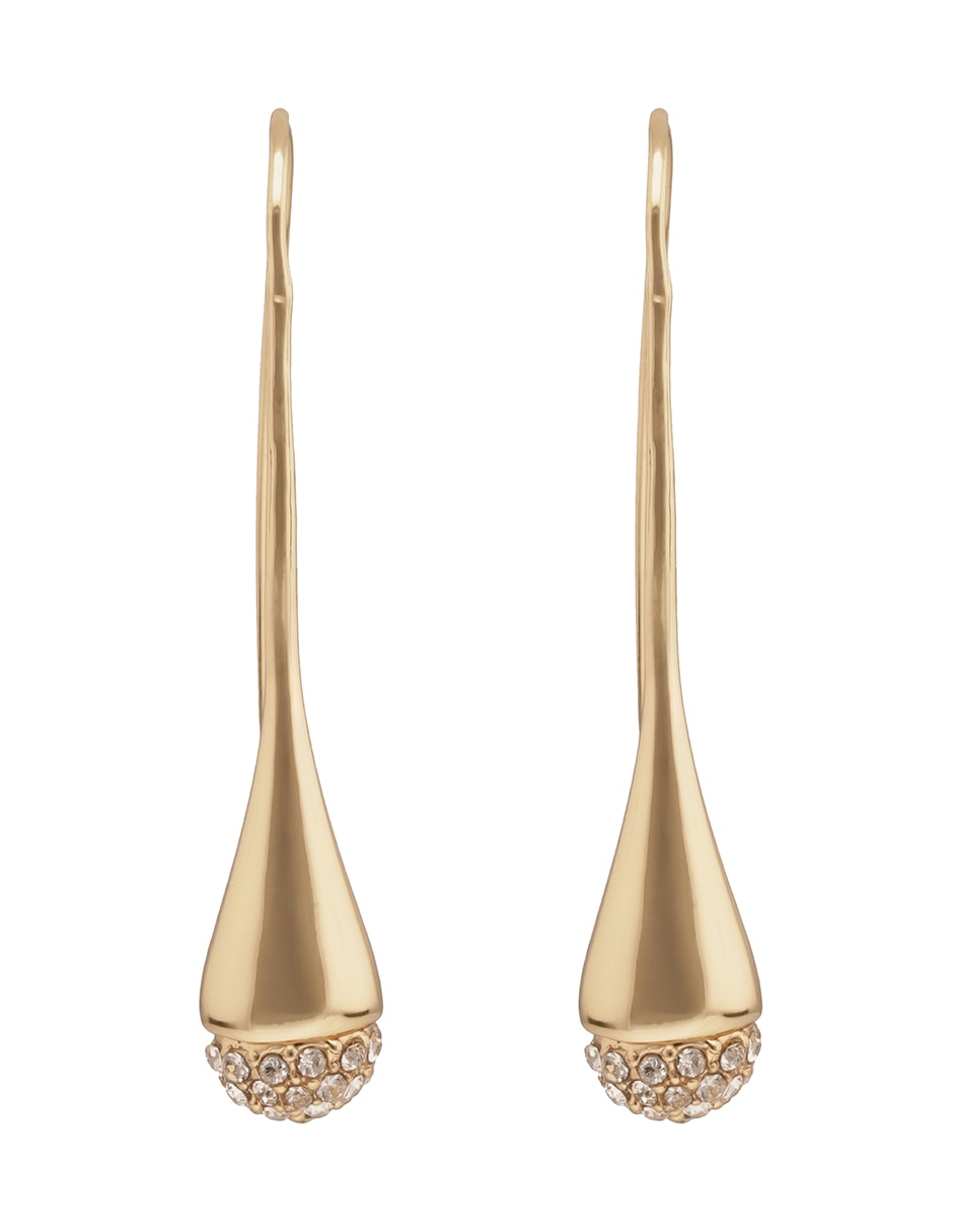 Aretes largos de gota dkny lillie con acabado pavé