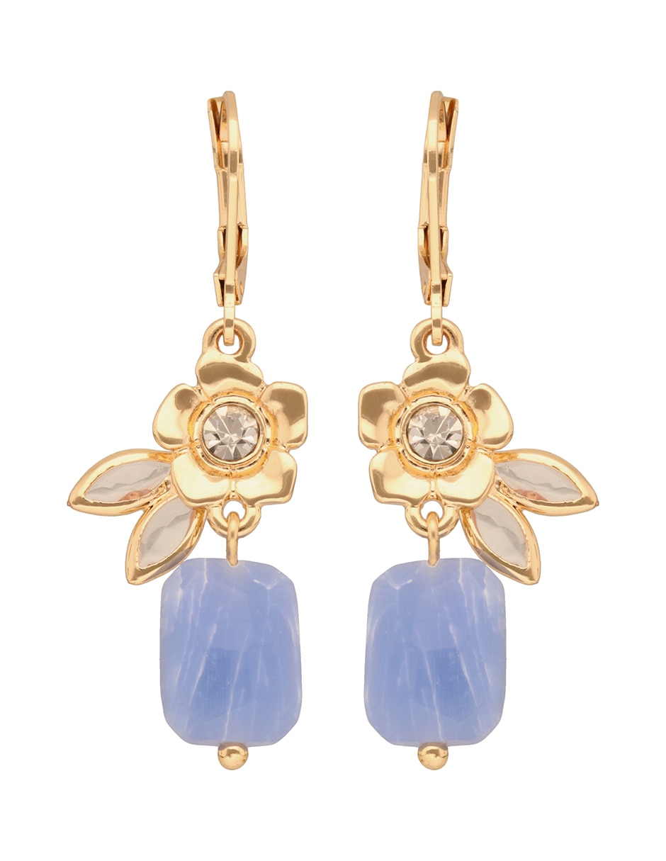 Aretes cortos de flor Fort Lauderdale con acabado mate 1
