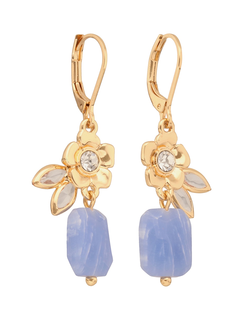 Aretes cortos de flor Fort Lauderdale con acabado mate