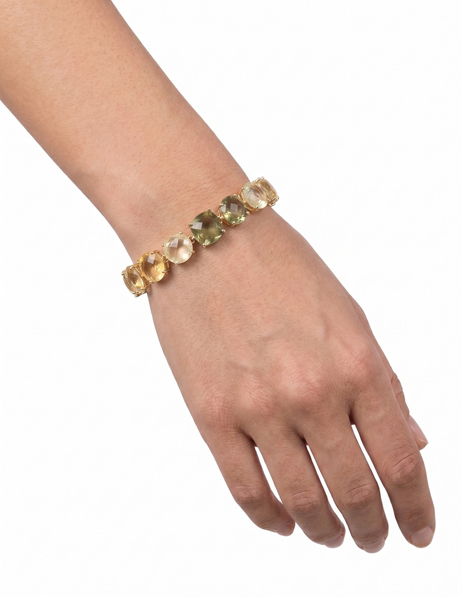 Pulsera anne klein de aleación de metal con semipreciosas tampa acabado