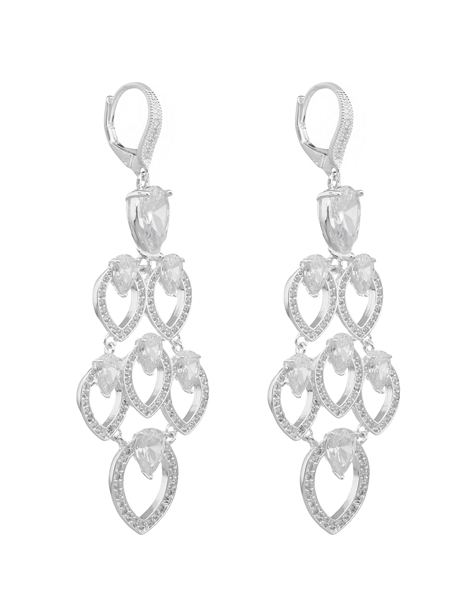 Aretes largos Boca Ratòn con acabado brillante