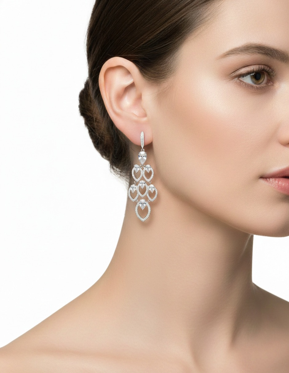 Aretes largos Boca Ratòn con acabado brillante 3