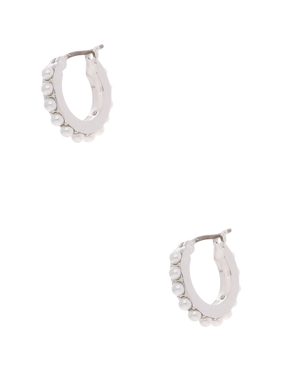 Aretes cortos circular Shimmer and Shine con acabado mate 2