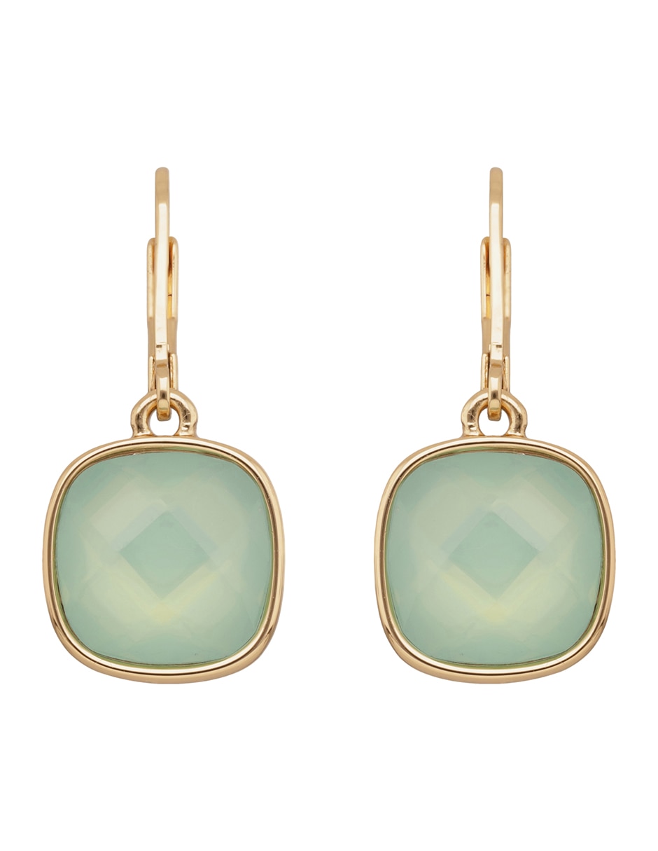 Aretes cortos cuadrados Daytona Beach con acabado mate