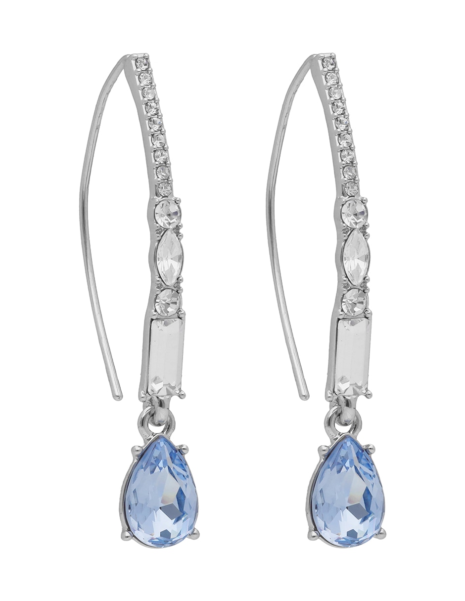Aretes cortos de gota Dancing In Denim con acabado brillante 2