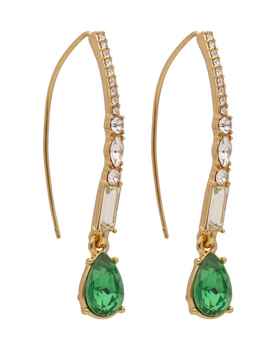 Aretes cortos de gota Dancing In Denim con acabado brillante 2