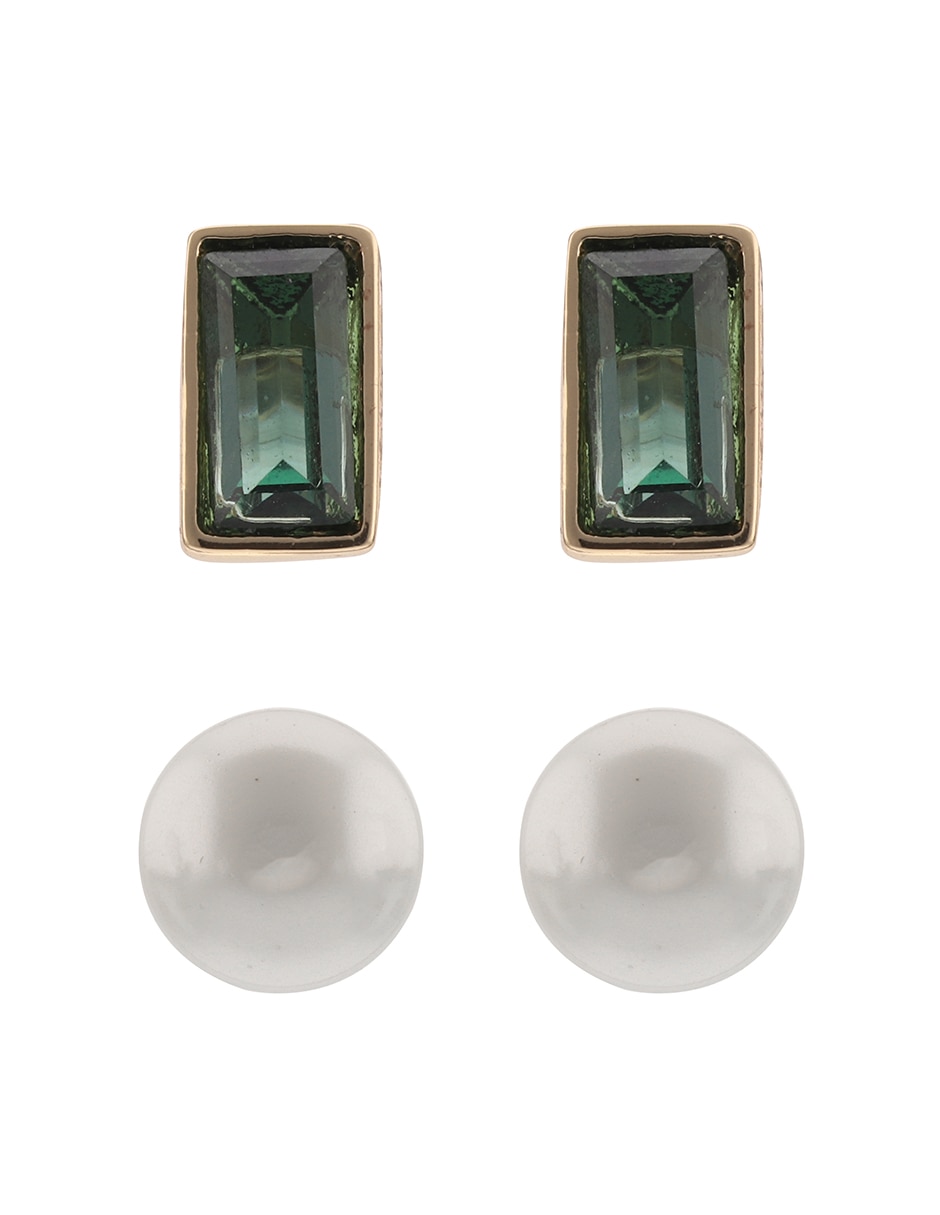 Set de aretes Emmylou con acabado mate