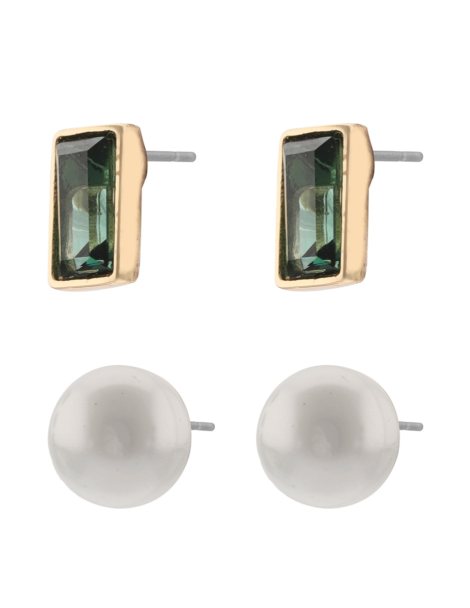 Set de aretes Emmylou con acabado mate 2