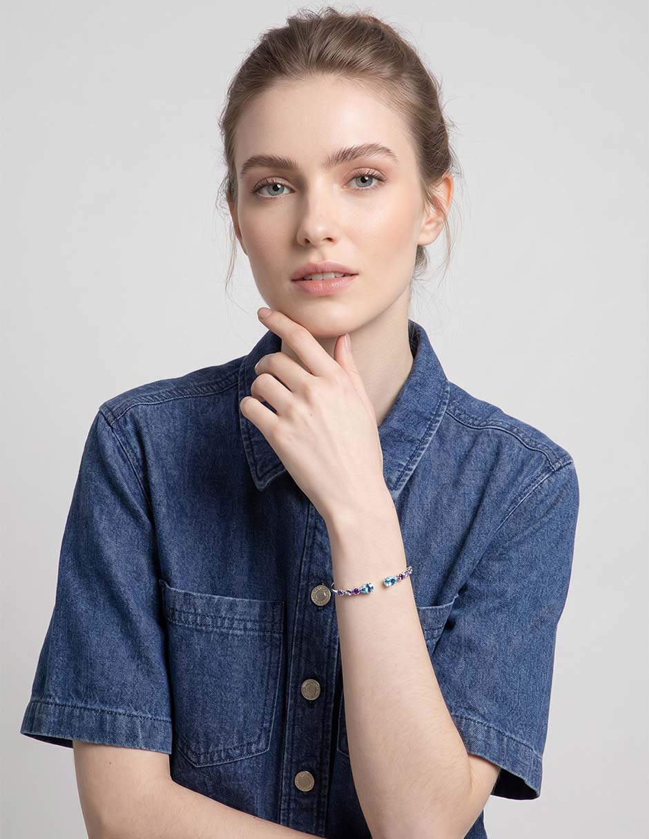 Pulsera Sheer Embroidery con acabado brillante 3
