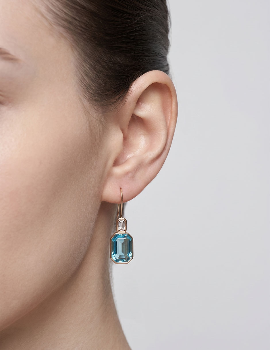 Aretes rectangulares con acabado brillante 4