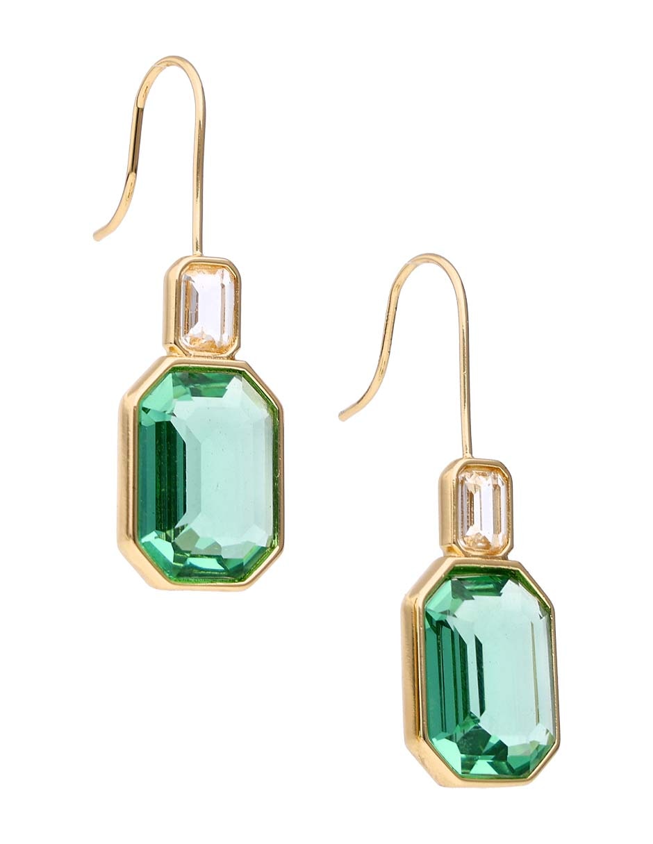 Aretes rectangulares Posey con acabado brillante 2