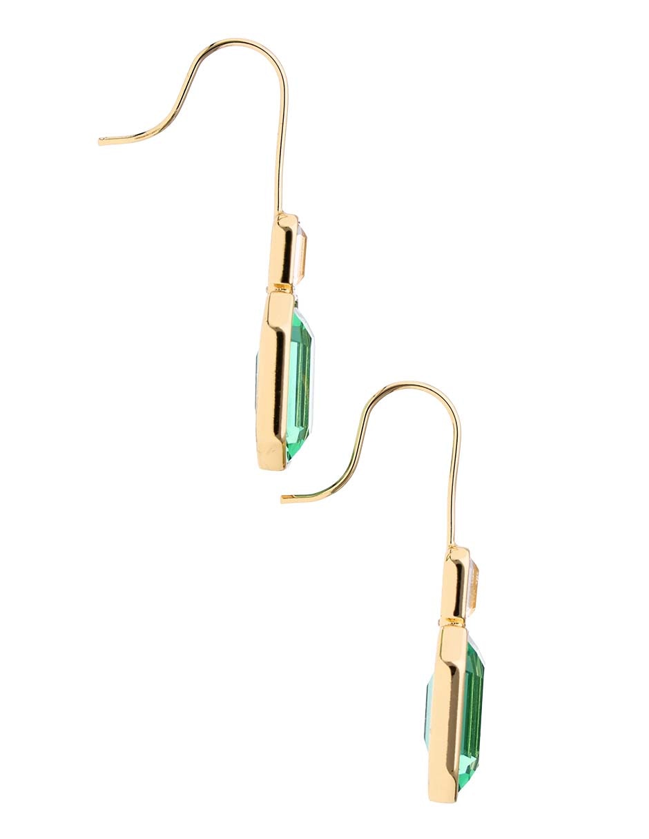 Aretes rectangulares Posey con acabado brillante 3