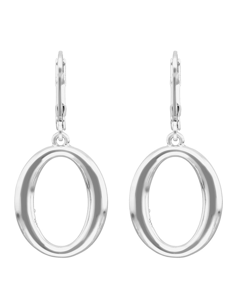 Aretes cortos ovalados Mayport con acabado pulido
