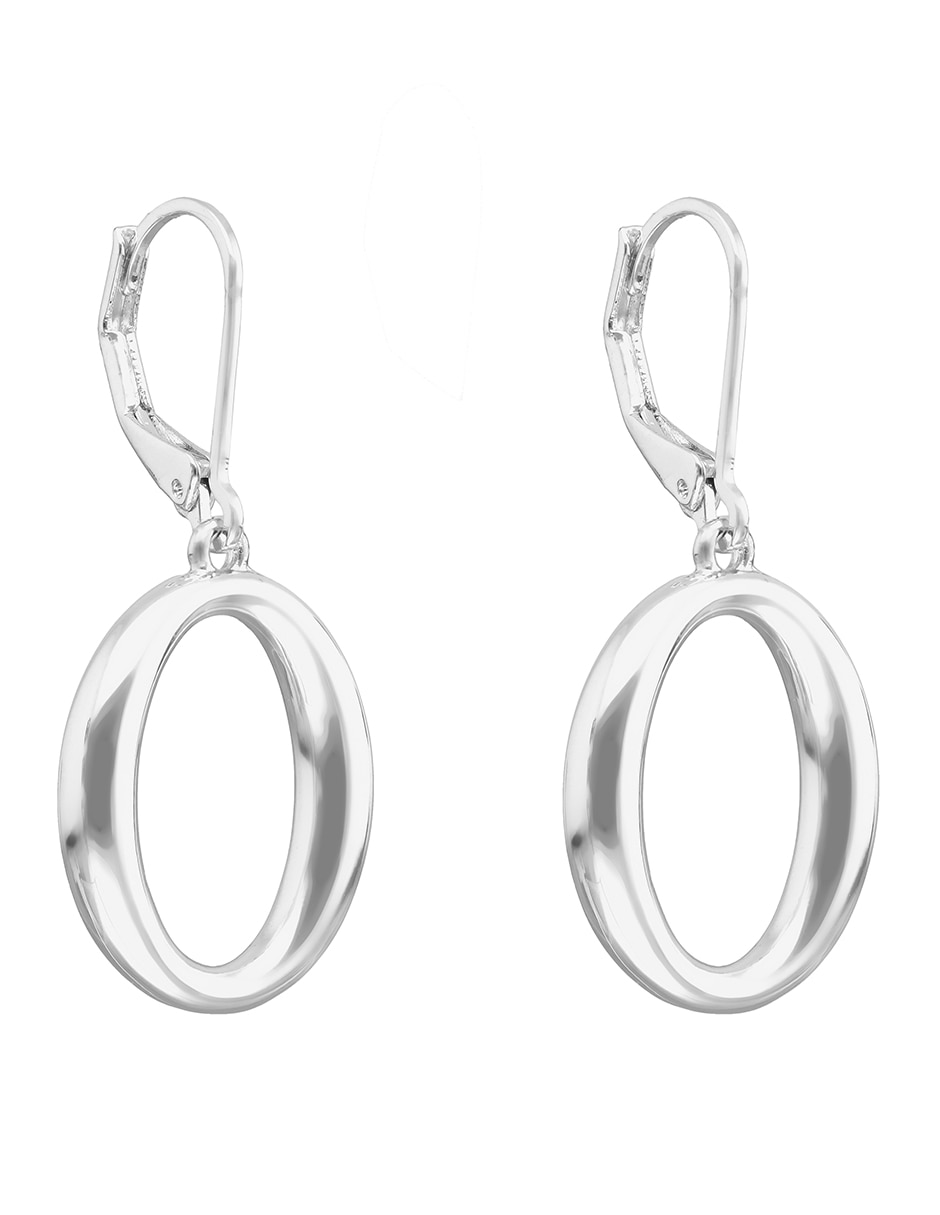 Aretes cortos ovalados Mayport con acabado pulido 2