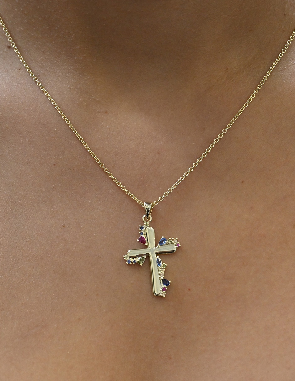 Collar de cruz Religiosos de 14 k 3