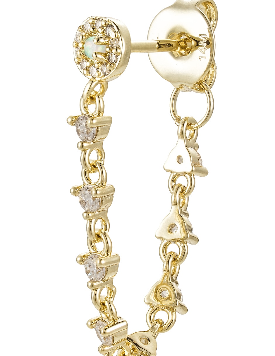 Piercing Golden circonias de 14 k con acabado baño de oro zirconia
