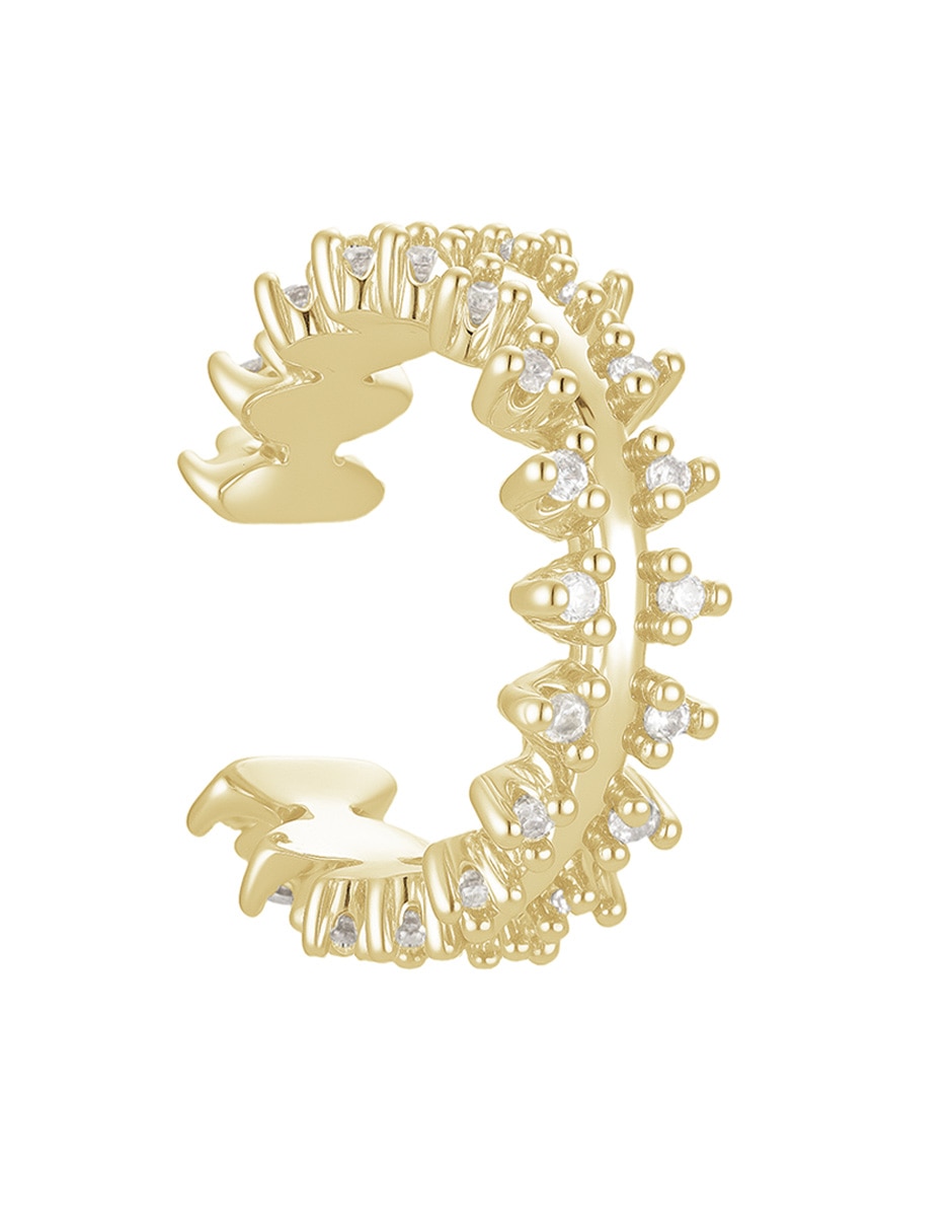 Aretes con acabado baño de oro 14 K