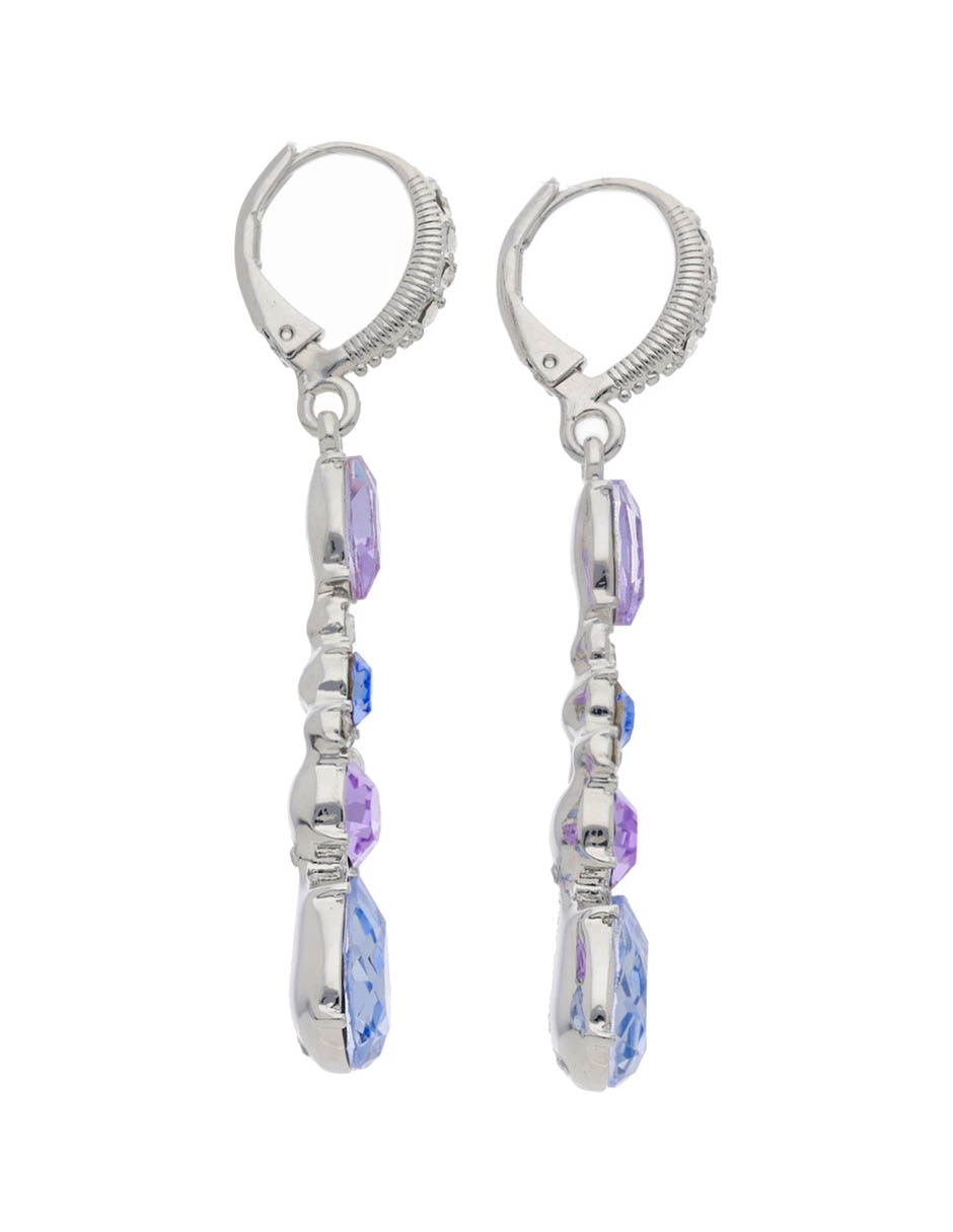 Aretes Largos Con Acabado Brillante Cristal 3