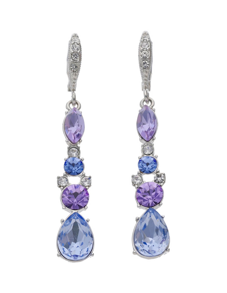 Aretes Largos Con Acabado Brillante Cristal